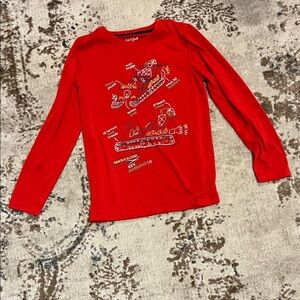 Cat & Jack Festive Red Long Sleeve Tee